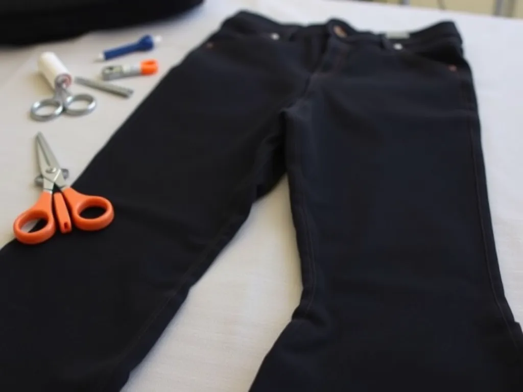 Jak skrócić spodnie dzwony?